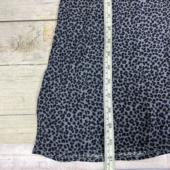 Abercrombie & Fitch Leopard Print 3/4 Sleeve Square Neck Smocked Midi Dress SP - Picture 12 of 12